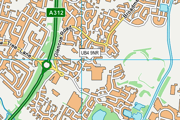 UB4 9NR map - OS VectorMap District (Ordnance Survey)