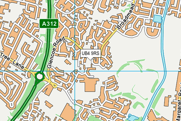UB4 9RS map - OS VectorMap District (Ordnance Survey)