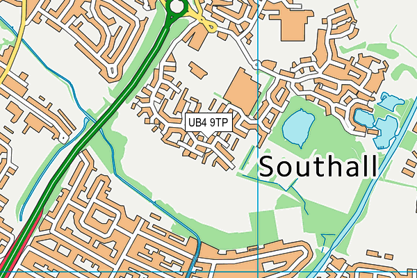 UB4 9TP map - OS VectorMap District (Ordnance Survey)