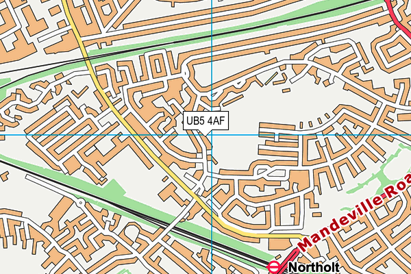 UB5 4AF map - OS VectorMap District (Ordnance Survey)