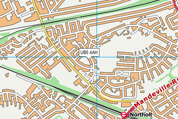 UB5 4AH map - OS VectorMap District (Ordnance Survey)