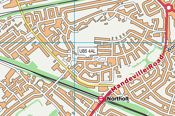 UB5 4AL map - OS VectorMap District (Ordnance Survey)