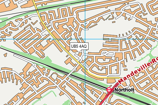 UB5 4AQ map - OS VectorMap District (Ordnance Survey)