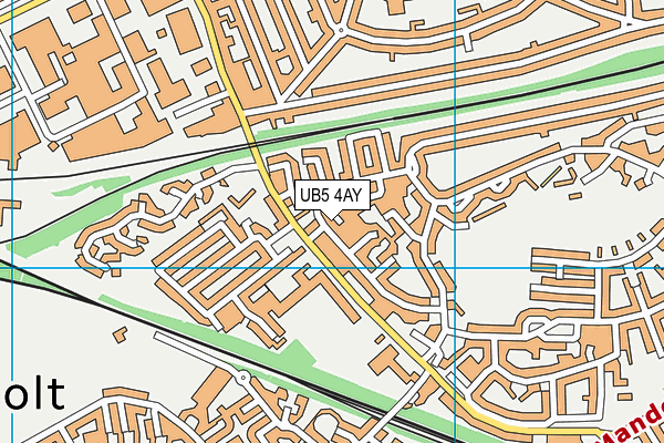 UB5 4AY map - OS VectorMap District (Ordnance Survey)