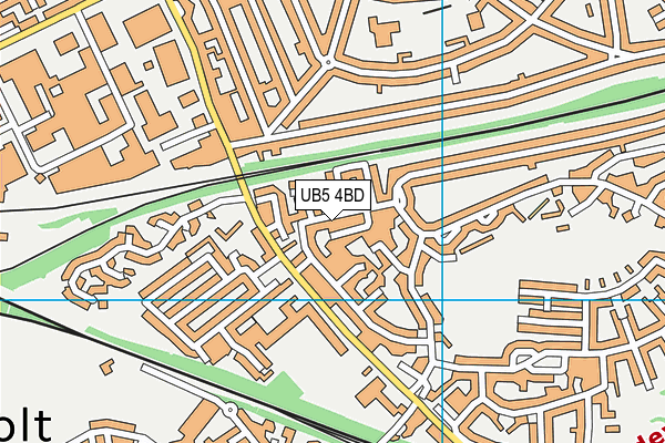 UB5 4BD map - OS VectorMap District (Ordnance Survey)