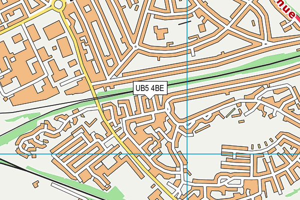 UB5 4BE map - OS VectorMap District (Ordnance Survey)