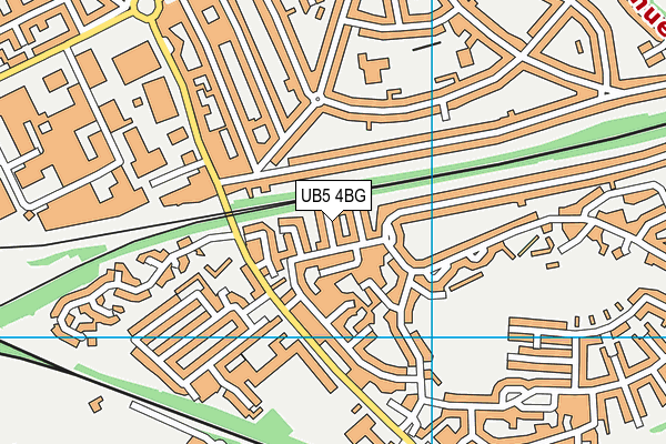 UB5 4BG map - OS VectorMap District (Ordnance Survey)
