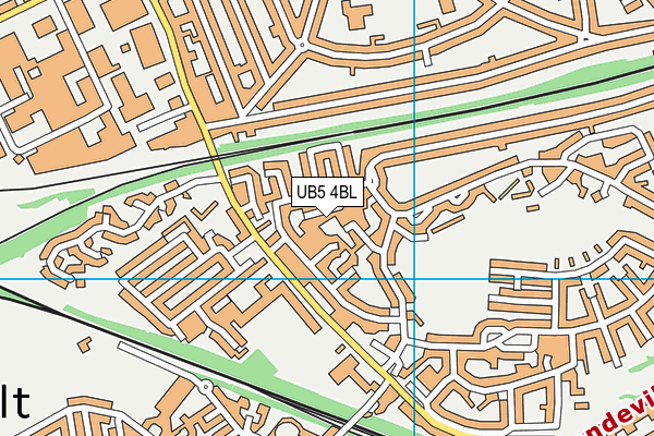 UB5 4BL map - OS VectorMap District (Ordnance Survey)