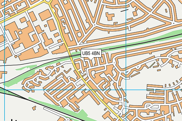 UB5 4BN map - OS VectorMap District (Ordnance Survey)