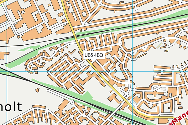 UB5 4BQ map - OS VectorMap District (Ordnance Survey)