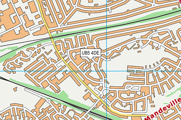 UB5 4DE map - OS VectorMap District (Ordnance Survey)