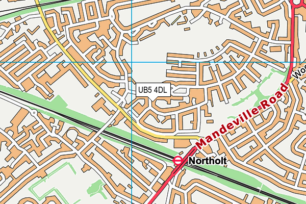 UB5 4DL map - OS VectorMap District (Ordnance Survey)