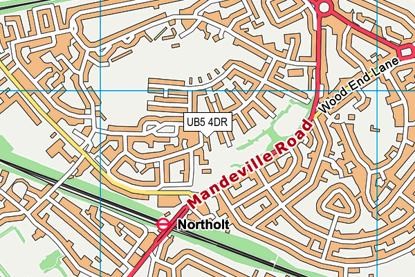 UB5 4DR map - OS VectorMap District (Ordnance Survey)