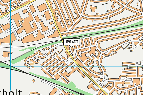 UB5 4DT map - OS VectorMap District (Ordnance Survey)