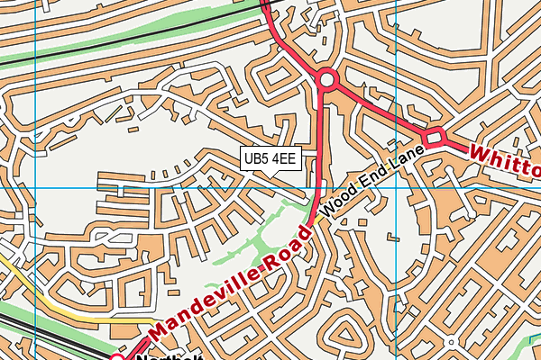 UB5 4EE map - OS VectorMap District (Ordnance Survey)