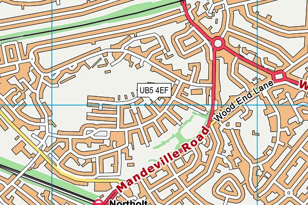 UB5 4EF map - OS VectorMap District (Ordnance Survey)