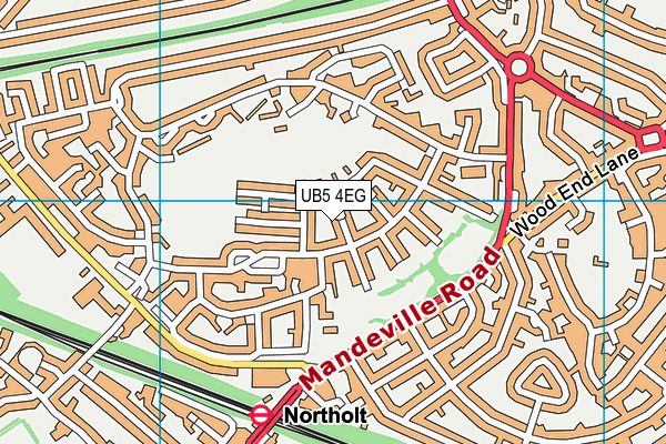 UB5 4EG map - OS VectorMap District (Ordnance Survey)