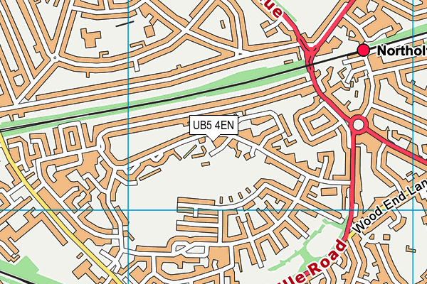 UB5 4EN map - OS VectorMap District (Ordnance Survey)