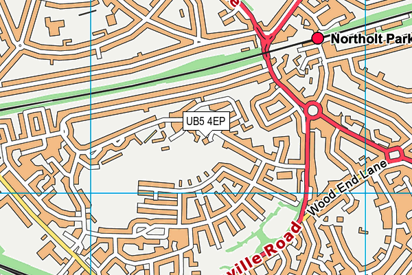UB5 4EP map - OS VectorMap District (Ordnance Survey)