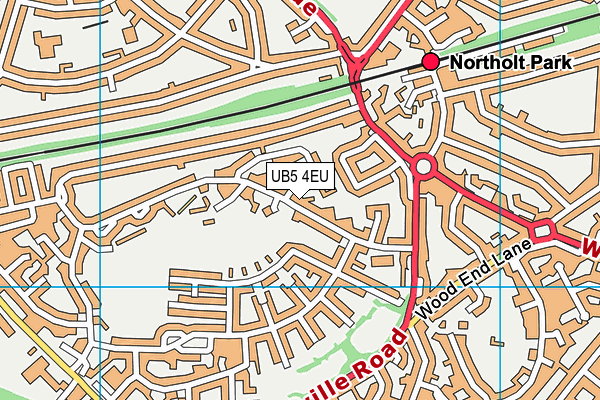 UB5 4EU map - OS VectorMap District (Ordnance Survey)