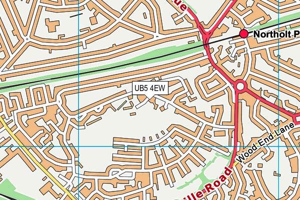 UB5 4EW map - OS VectorMap District (Ordnance Survey)