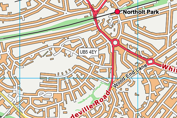 UB5 4EY map - OS VectorMap District (Ordnance Survey)
