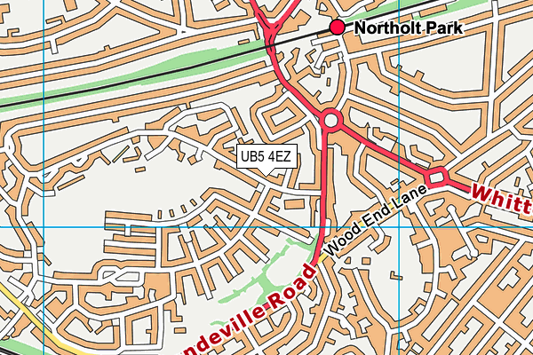 UB5 4EZ map - OS VectorMap District (Ordnance Survey)