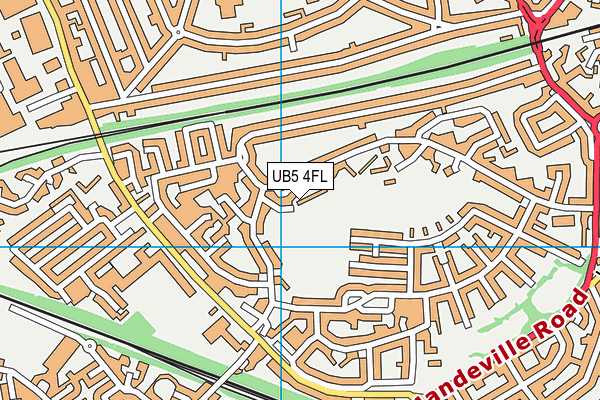 UB5 4FL map - OS VectorMap District (Ordnance Survey)
