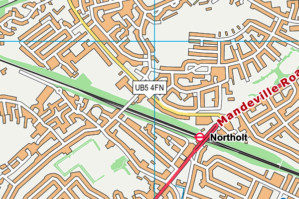 UB5 4FN map - OS VectorMap District (Ordnance Survey)