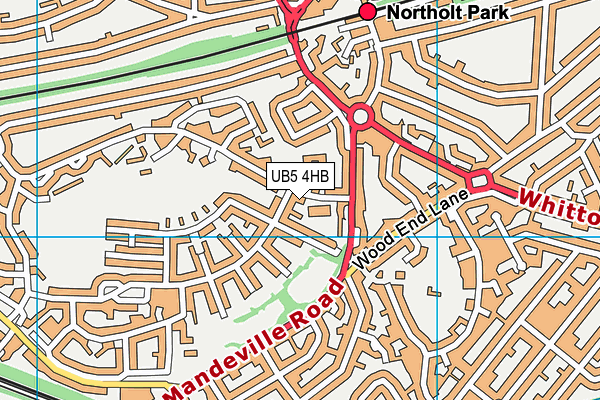 Petts Hill Primary School map (UB5 4HB) - OS VectorMap District (Ordnance Survey)