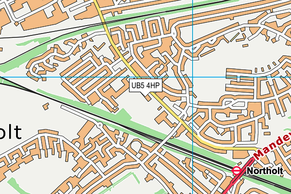 Northolt High Sports Centre map (UB5 4HP) - OS VectorMap District (Ordnance Survey)