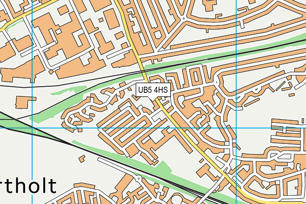 UB5 4HS map - OS VectorMap District (Ordnance Survey)