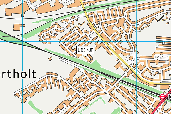 UB5 4JF map - OS VectorMap District (Ordnance Survey)