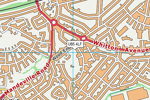 UB5 4LF map - OS VectorMap District (Ordnance Survey)