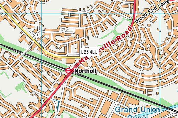 UB5 4LU map - OS VectorMap District (Ordnance Survey)