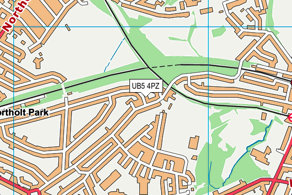 UB5 4PZ map - OS VectorMap District (Ordnance Survey)