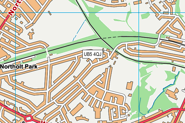 UB5 4QJ map - OS VectorMap District (Ordnance Survey)
