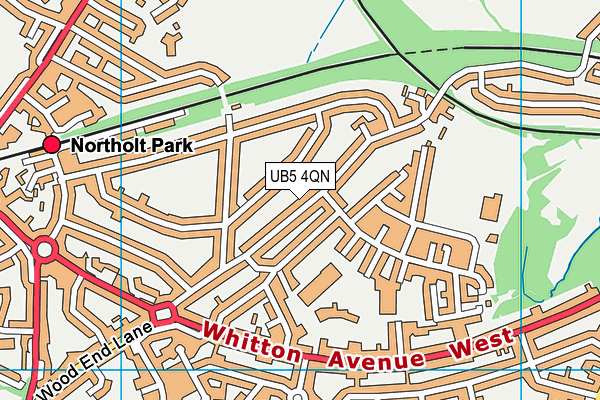 UB5 4QN map - OS VectorMap District (Ordnance Survey)