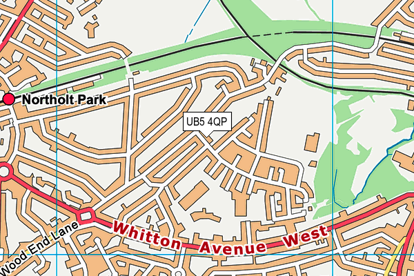 UB5 4QP map - OS VectorMap District (Ordnance Survey)