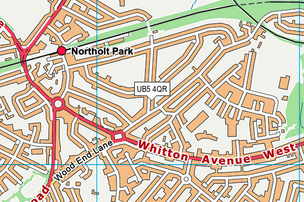 UB5 4QR map - OS VectorMap District (Ordnance Survey)