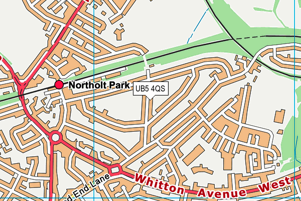 UB5 4QS map - OS VectorMap District (Ordnance Survey)