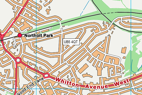 UB5 4QT map - OS VectorMap District (Ordnance Survey)