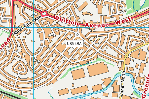 UB5 4RA map - OS VectorMap District (Ordnance Survey)