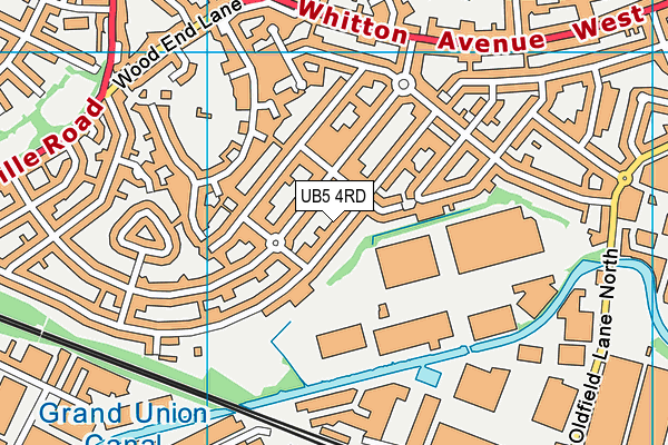 UB5 4RD map - OS VectorMap District (Ordnance Survey)
