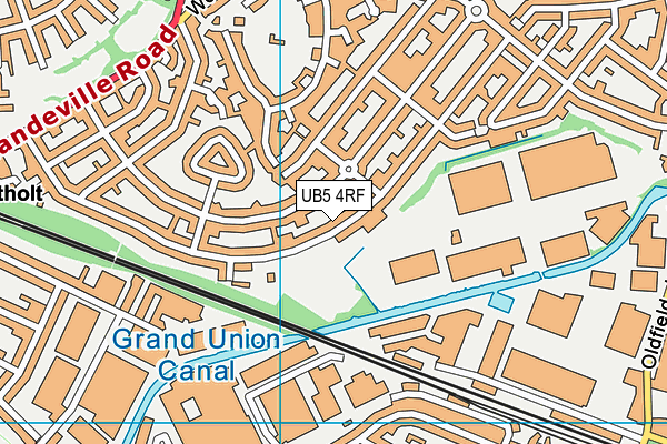 UB5 4RF map - OS VectorMap District (Ordnance Survey)
