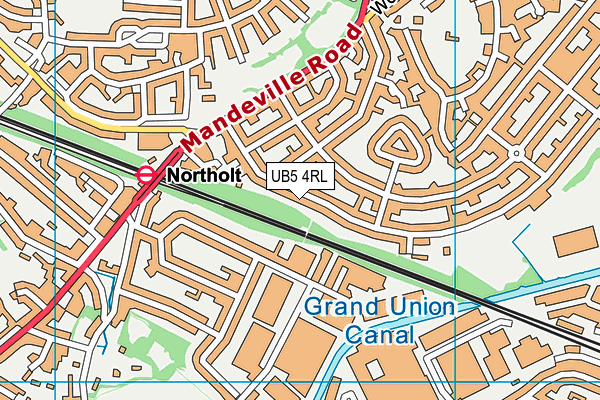 UB5 4RL map - OS VectorMap District (Ordnance Survey)