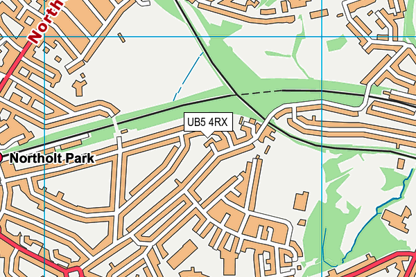 UB5 4RX map - OS VectorMap District (Ordnance Survey)