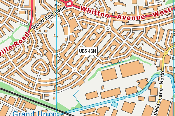 UB5 4SN map - OS VectorMap District (Ordnance Survey)