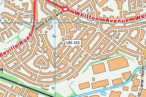 UB5 4SS map - OS VectorMap District (Ordnance Survey)