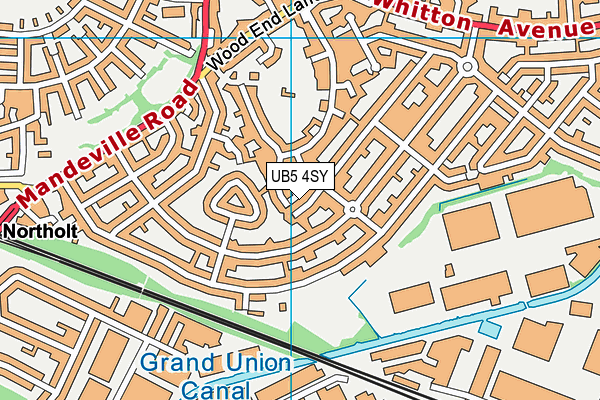 UB5 4SY map - OS VectorMap District (Ordnance Survey)